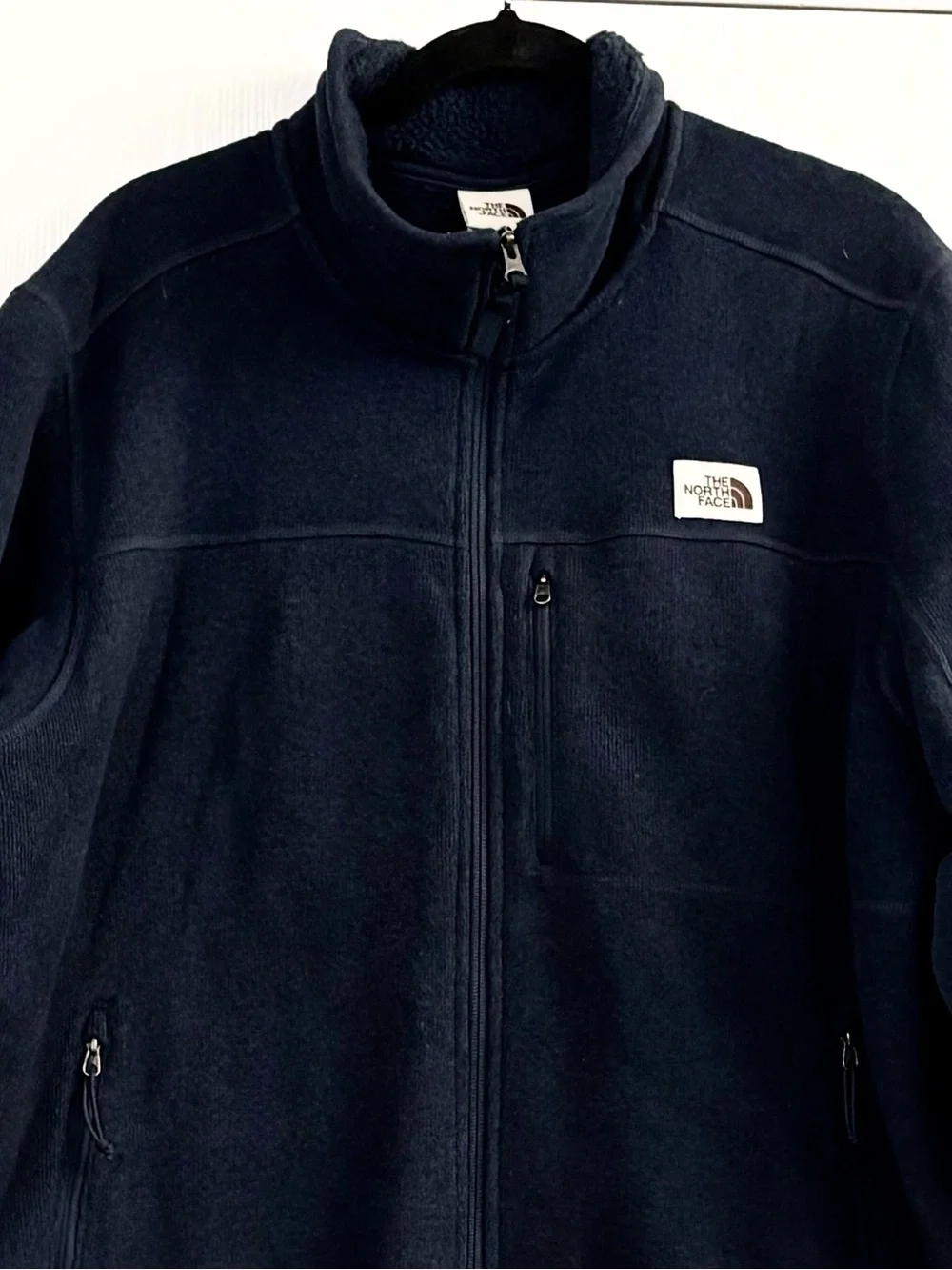 The North Face Men's Navy Full Zip Fleece Jacket Lightweight Size XL
